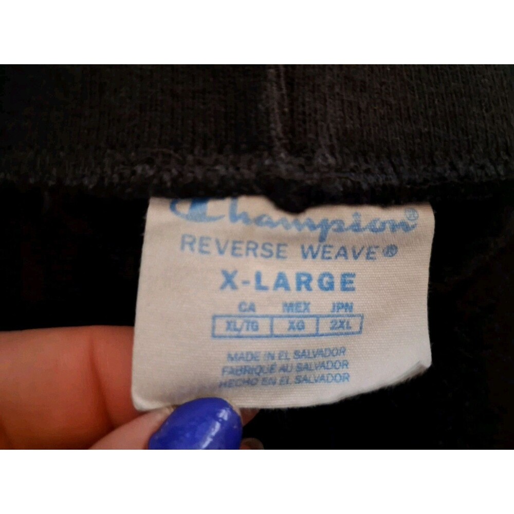 Champion Reverse Weave Cut Off Sweat Shorts XL Black Raw Hem USA Style